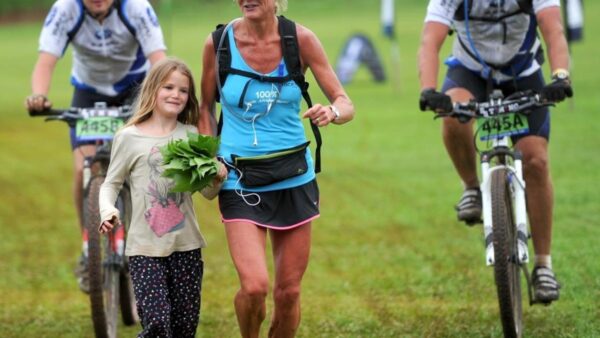 Trail runner races cyclists for rhino reserve