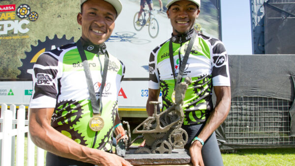William Mokgopo and Phillimon Sebona win Absa Cape Epic Exxaro special jersey