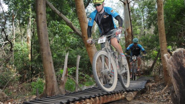 Sporting heroes ready for mountain biking bliss at Pennypinchers Origin Of Trails