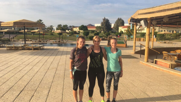 South African women cyclists at WCC in Egypt