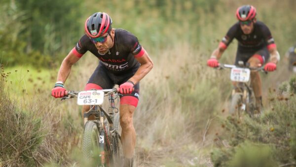 Evans and Hincapie having a ball at the Absa Cape Epic