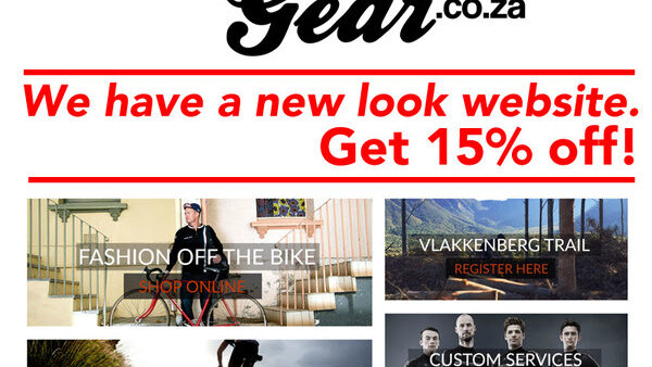 The new look website for Bicyclegear.co.za has been launched. Get 15% off