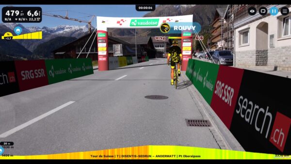 Digital pro cycling race of the Tour de Suisse