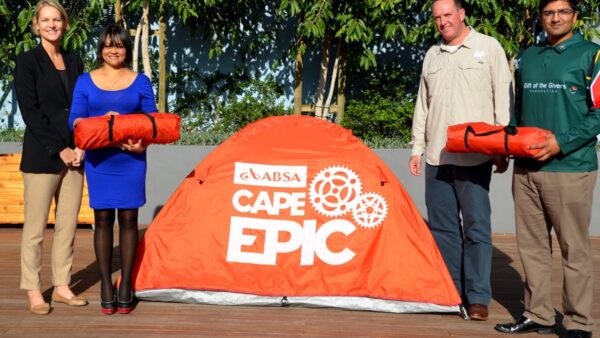 Absa and the Cape Epic donate over 5000 tents to charity