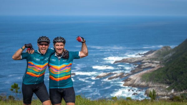 The wind at our backs and Plettenberg Bay ahead – 4 days of riding and glamping await.
