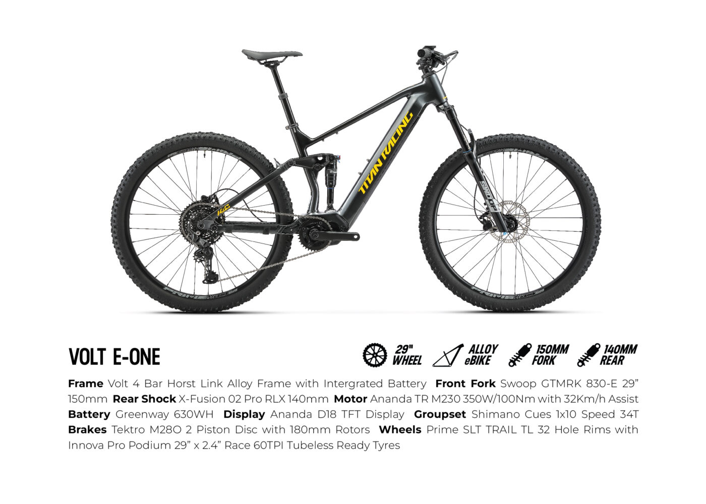 Titan Racing Volt E One Specs